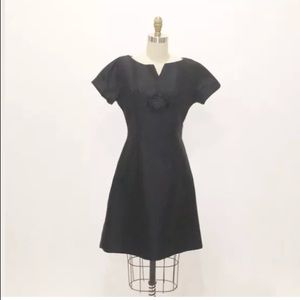 Vintage 1960s Cocktail Wiggle Dress LBD 28" Waist